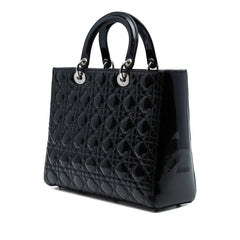 Large Patent Cannage Lady Dior