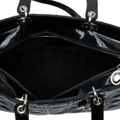 Large Patent Cannage Lady Dior