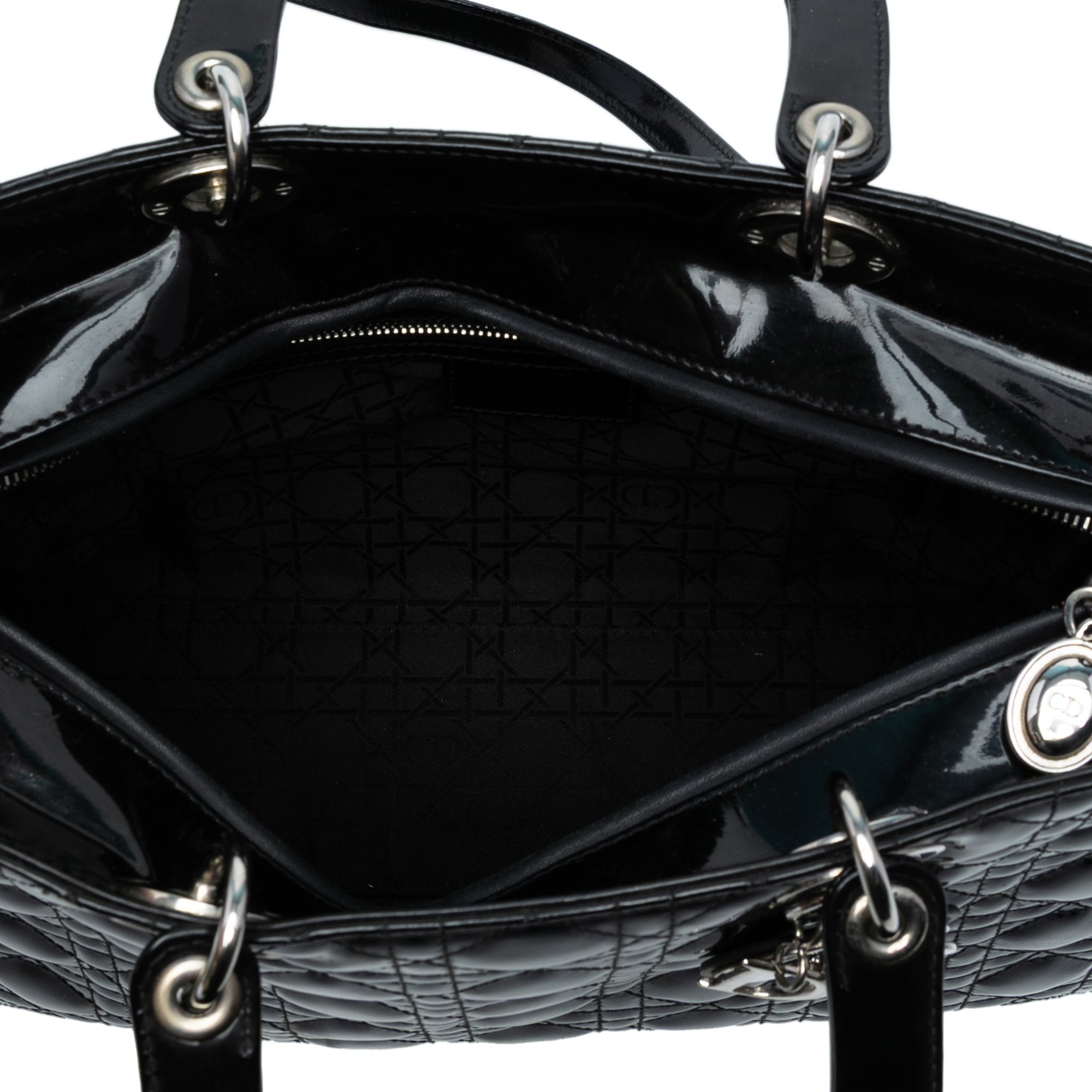 Large Patent Cannage Lady Dior