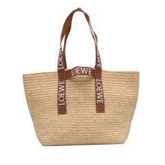 Raffia Fold Shopper Tote