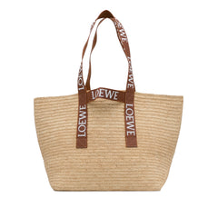 Raffia Fold Shopper Tote