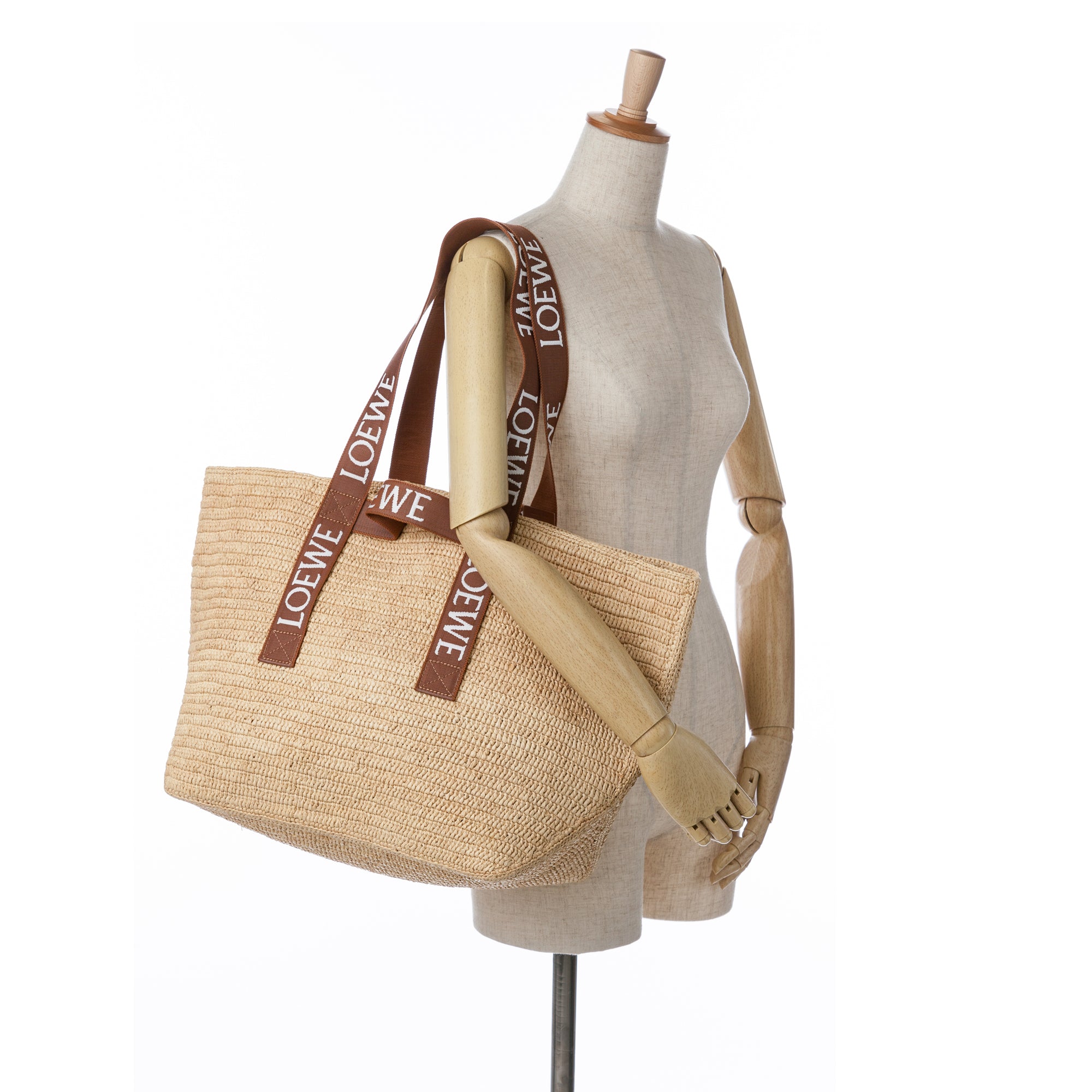 Raffia Fold Shopper Tote