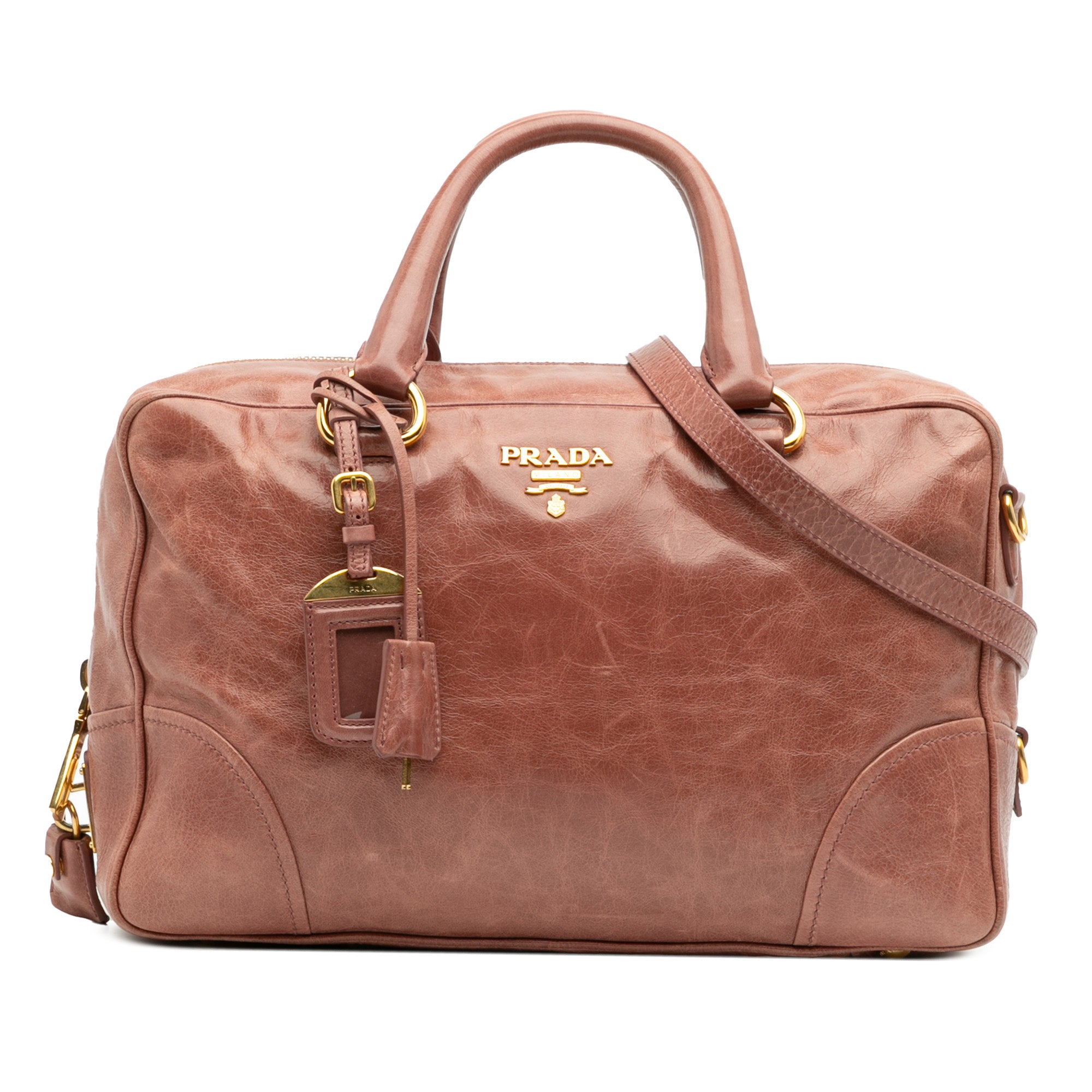 Vitello Shine Bauletto Satchel