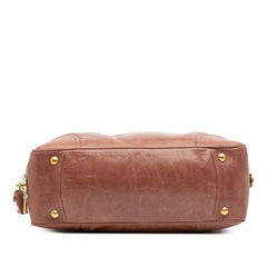 Vitello Shine Bauletto Satchel