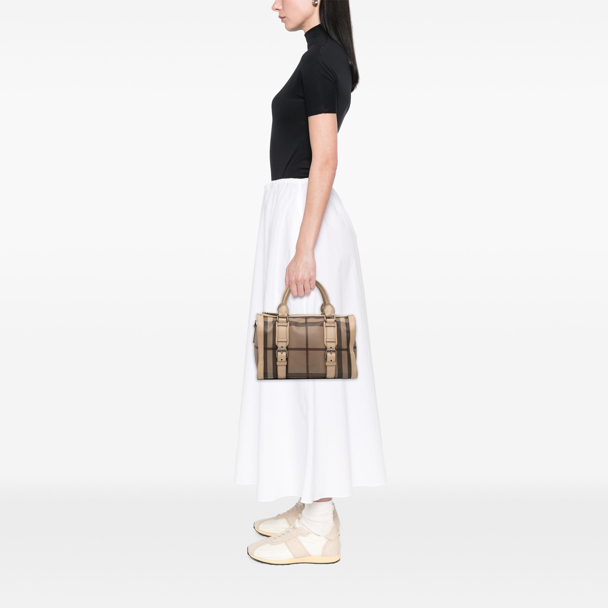 Smoke Check Coated Canvas Chester Boston Bag