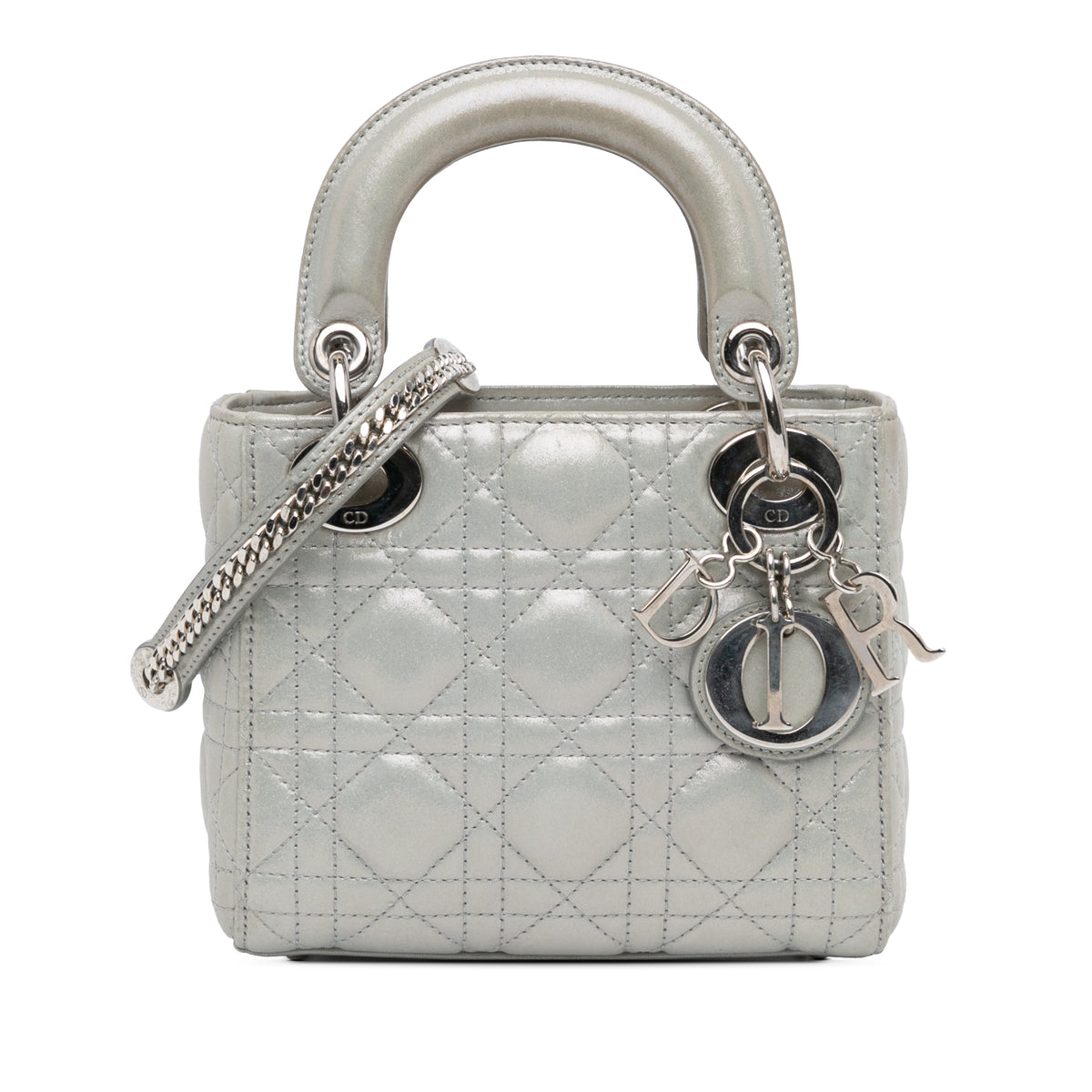 Mini Iridescent Lambskin Cannage Lady Dior