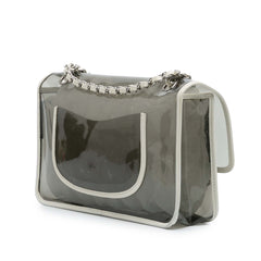 Large PVC and Lambskin Naked Flap