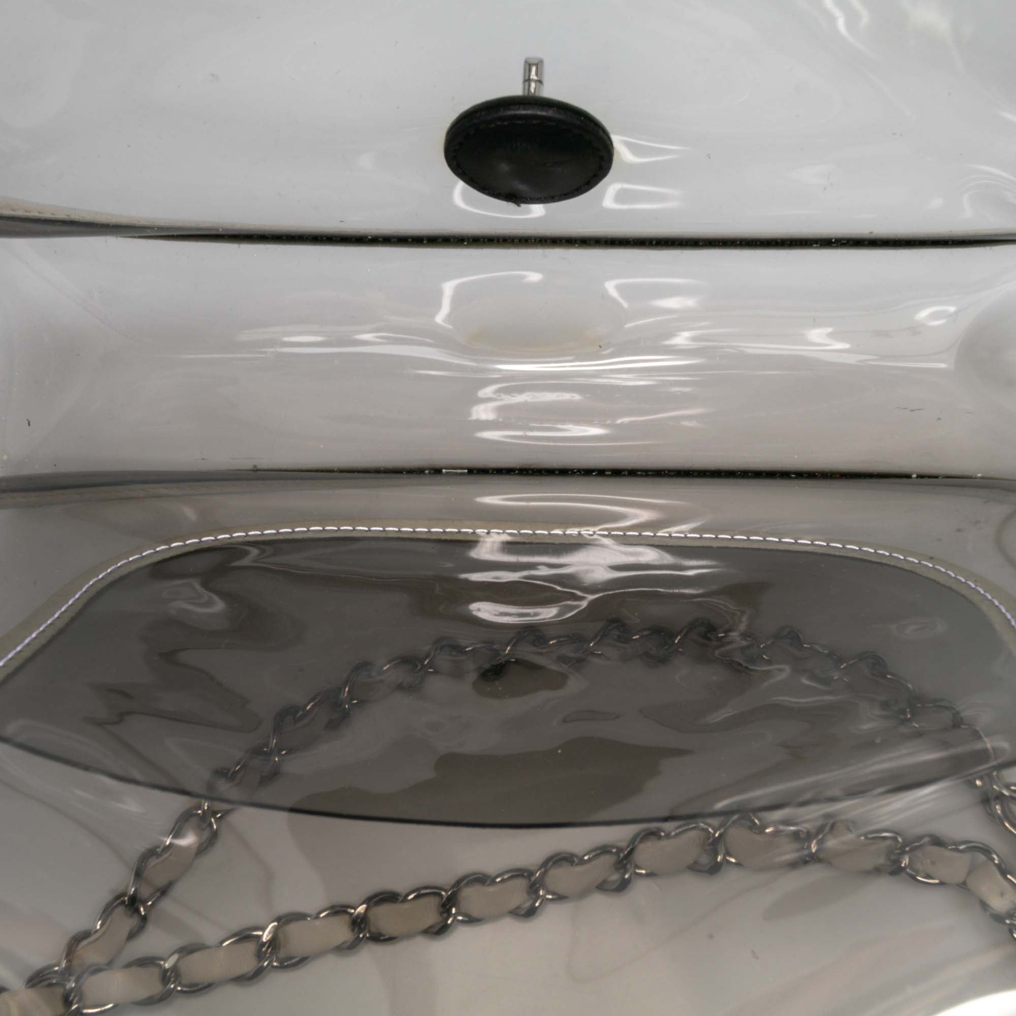 Large PVC and Lambskin Naked Flap