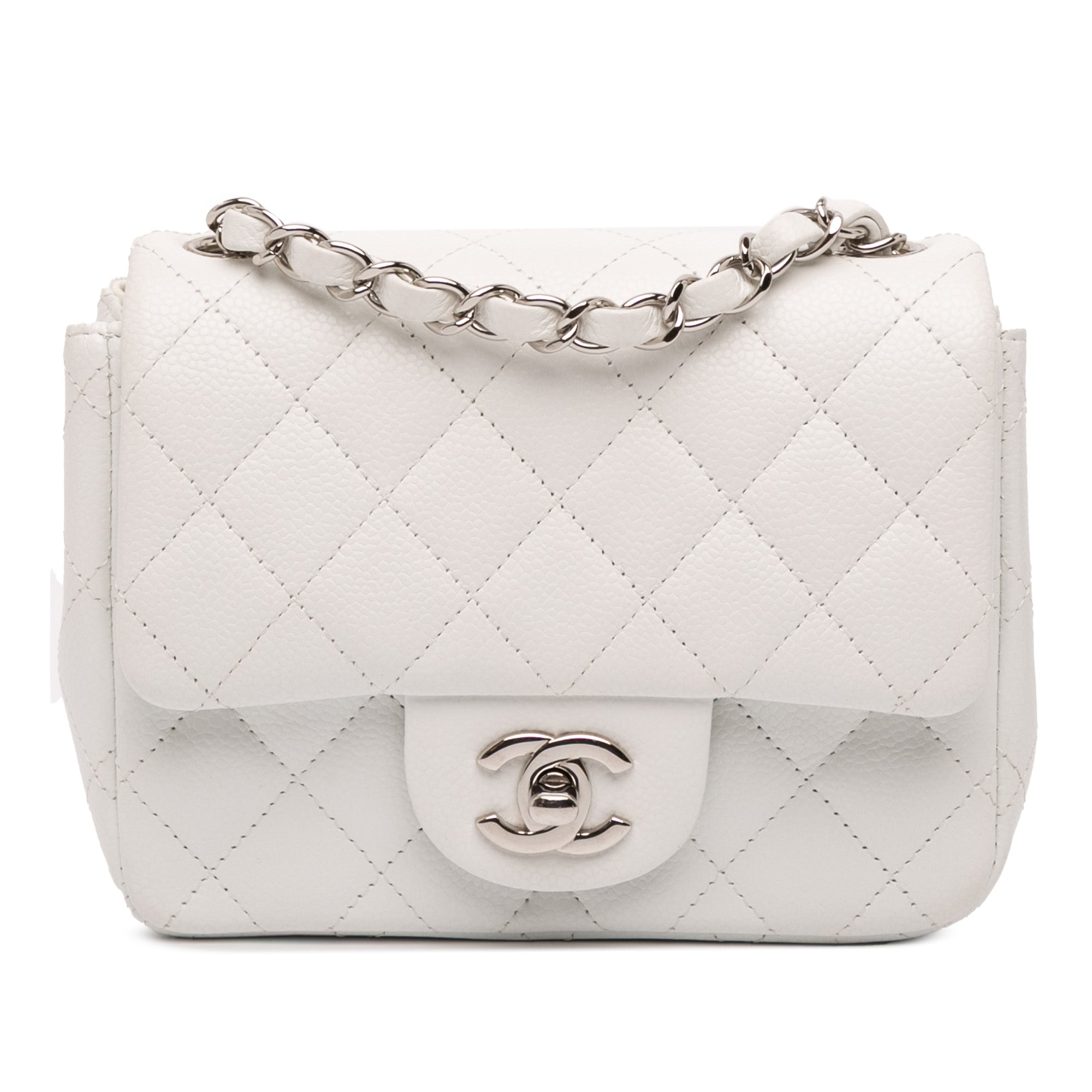 Mini Square Classic Caviar Single Flap