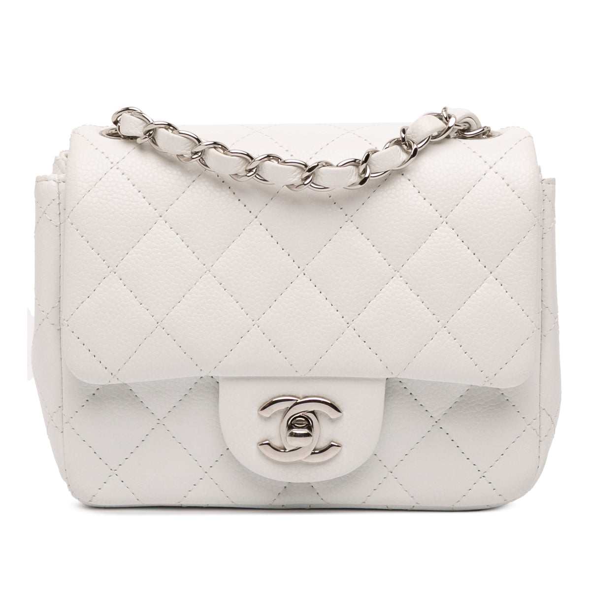 Mini Square Classic Caviar Single Flap