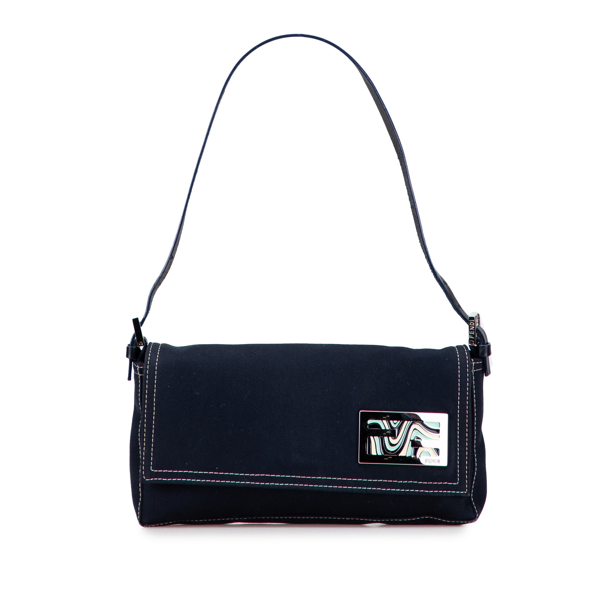 Canvas FF Marble Baguette Shoulder Bag