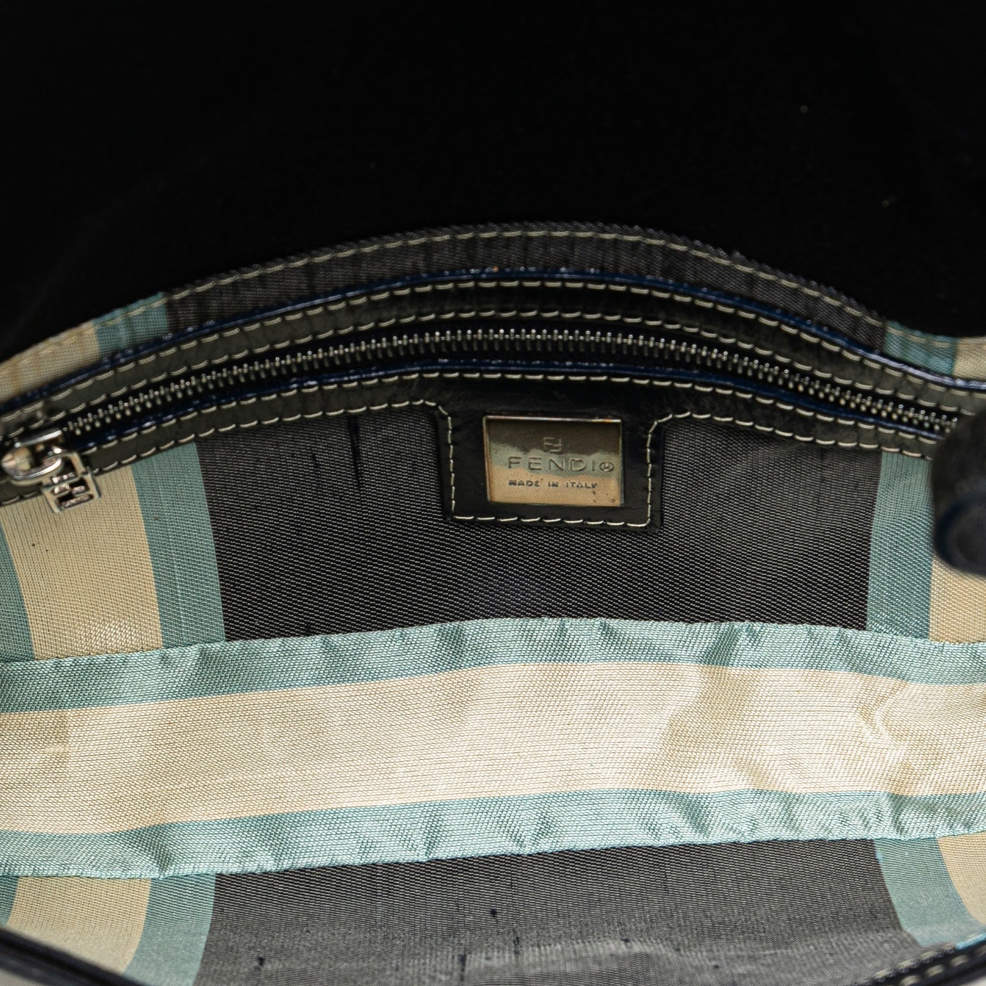 Canvas FF Marble Baguette Shoulder Bag