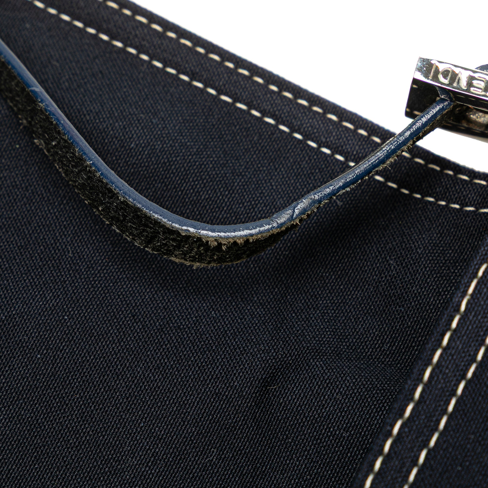 Canvas FF Marble Baguette Shoulder Bag