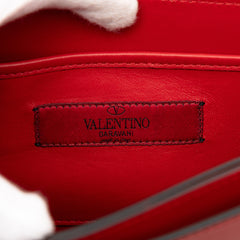 Leather Rockstud Turnlock Chain Crossbody