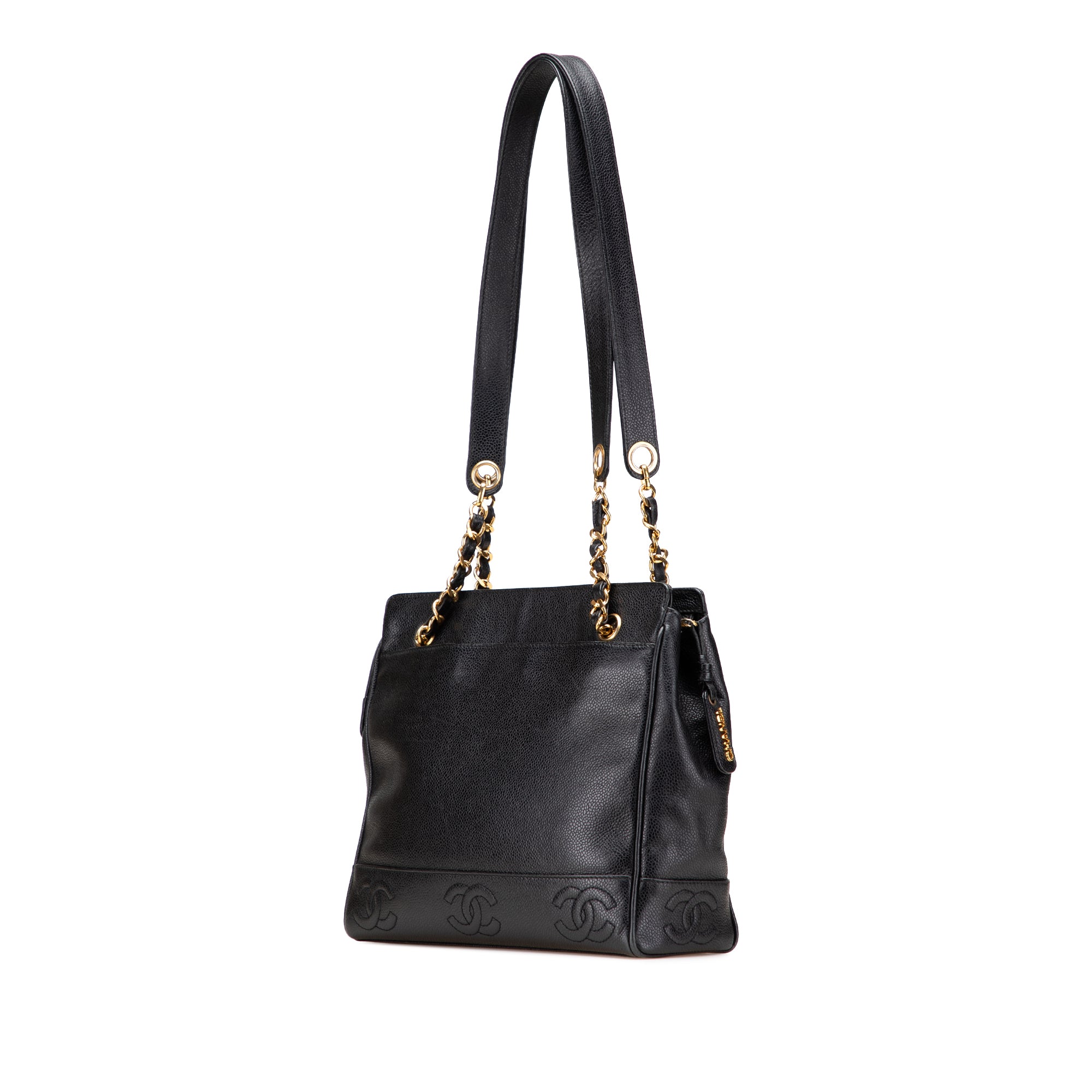 Triple CC Caviar Shoulder Bag