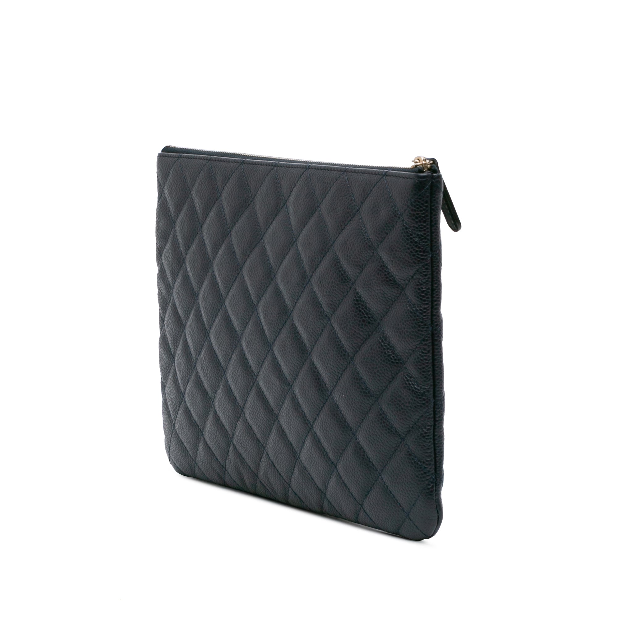 Medium Quilted Caviar O Case Clutch