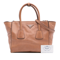 Glace Calf Twin Pocket Satchel