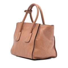 Glace Calf Twin Pocket Satchel