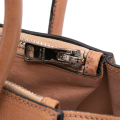 Glace Calf Twin Pocket Satchel