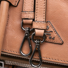 Glace Calf Twin Pocket Satchel