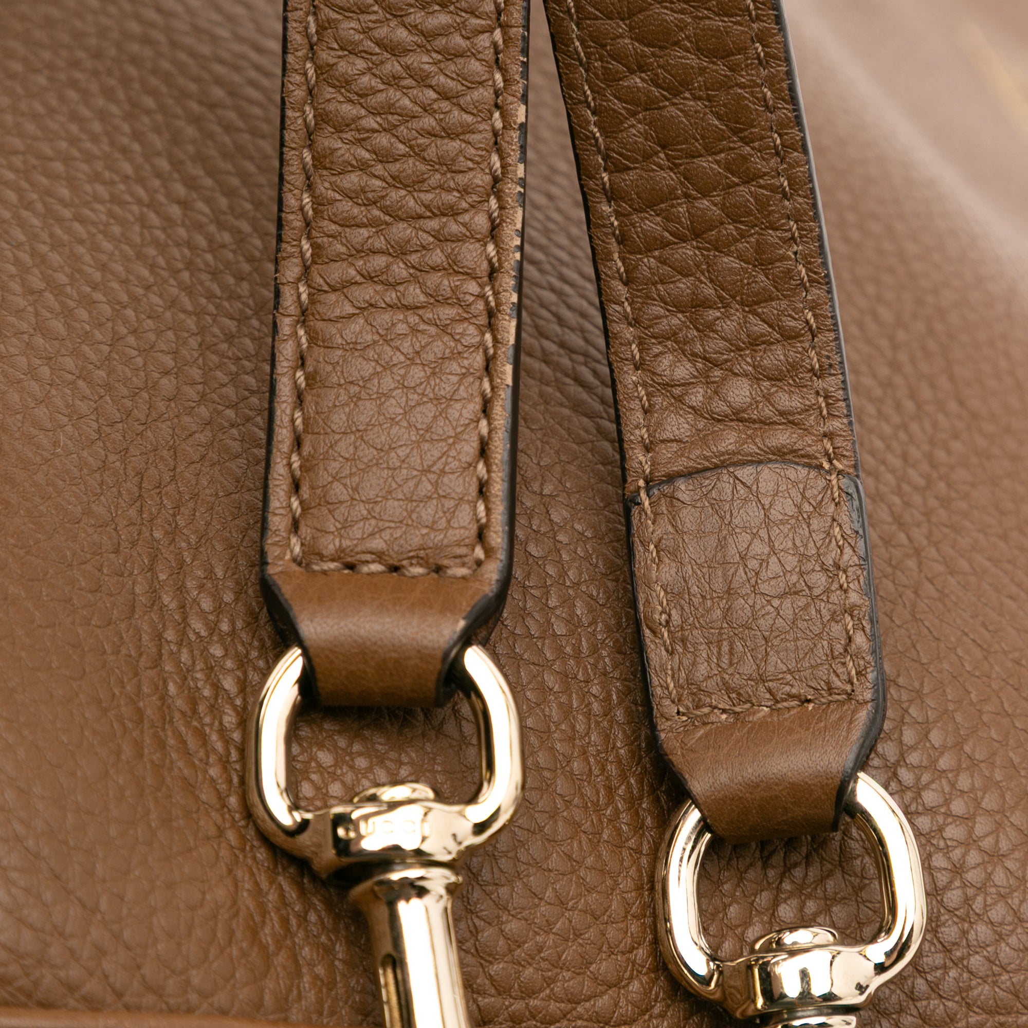 Large Calfskin Bamboo Shopper Satchel