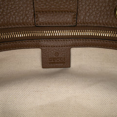 Large Calfskin Bamboo Shopper Satchel