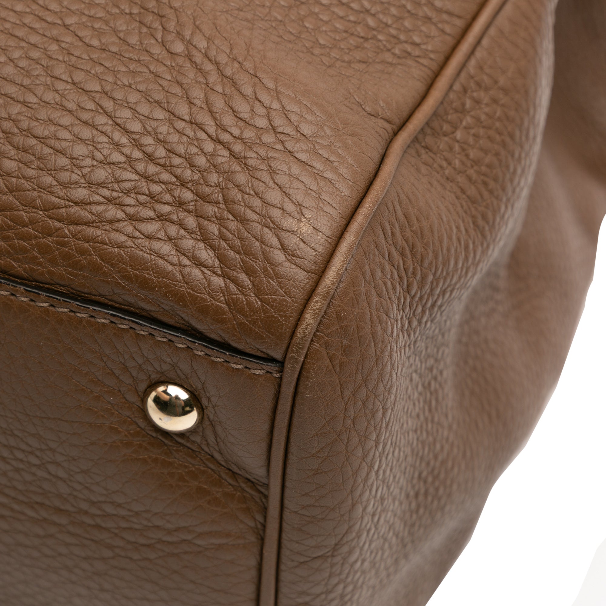 Large Calfskin Bamboo Shopper Satchel