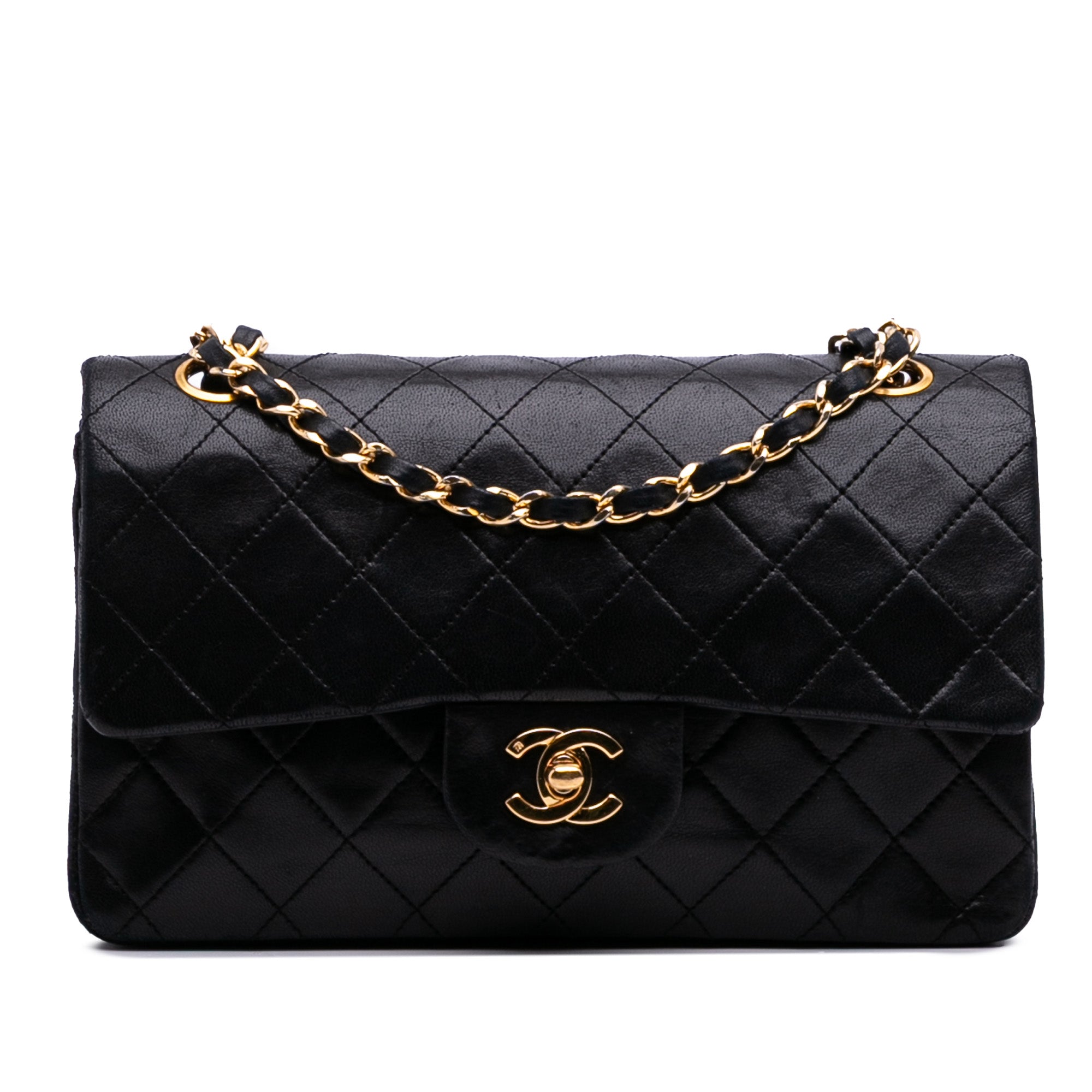 Small Classic Lambskin Double Flap