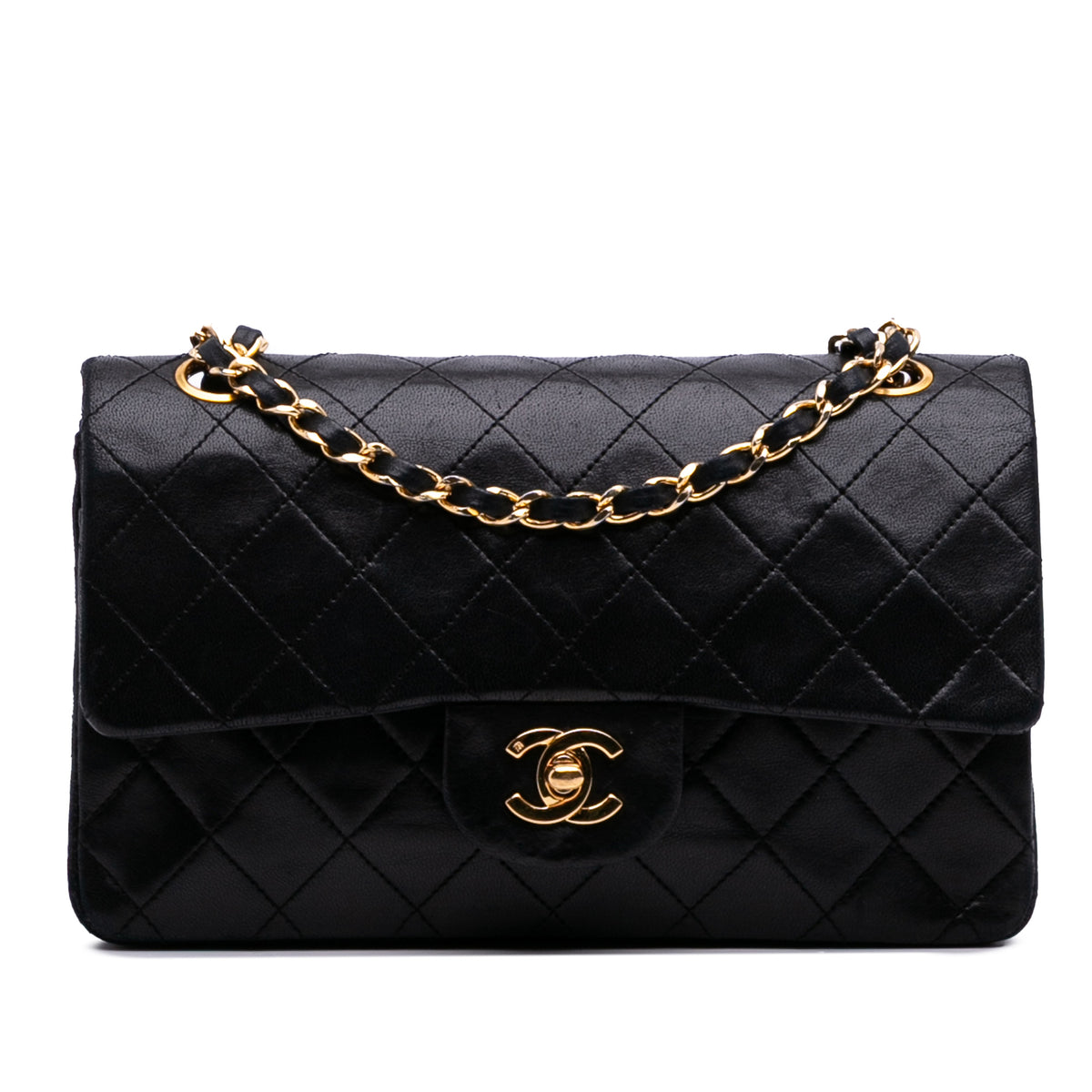 Small Classic Lambskin Double Flap