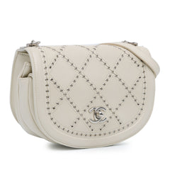 Small Calfskin Coco Eyelets Round Flap