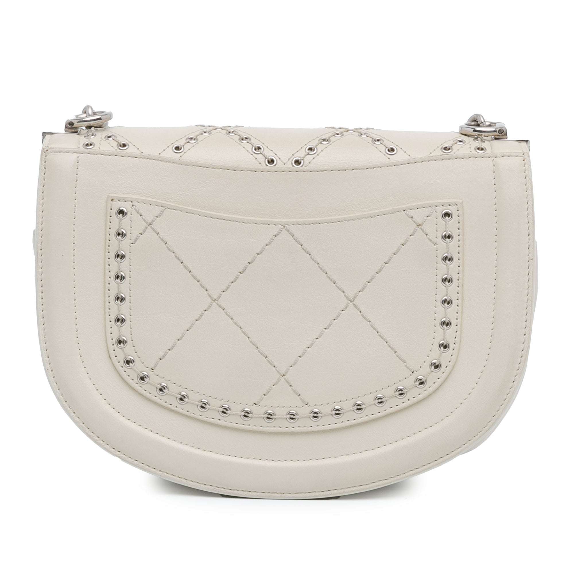 Small Calfskin Coco Eyelets Round Flap