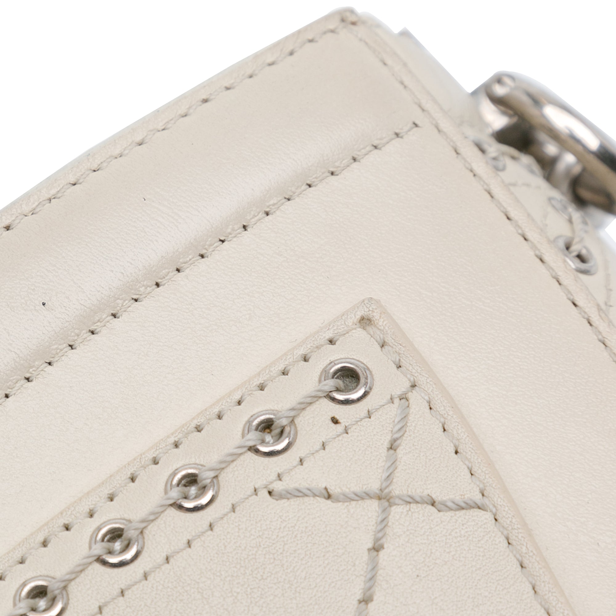 Small Calfskin Coco Eyelets Round Flap