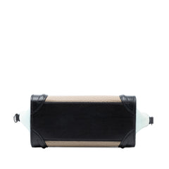 Nano Tricolor Nubuck and Drummed Calfskin Luggage Tote