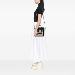 Nano Tricolor Nubuck and Drummed Calfskin Luggage Tote