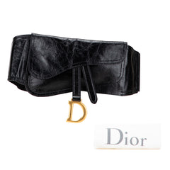Crinkled Lambskin Saddle Belt Bag
