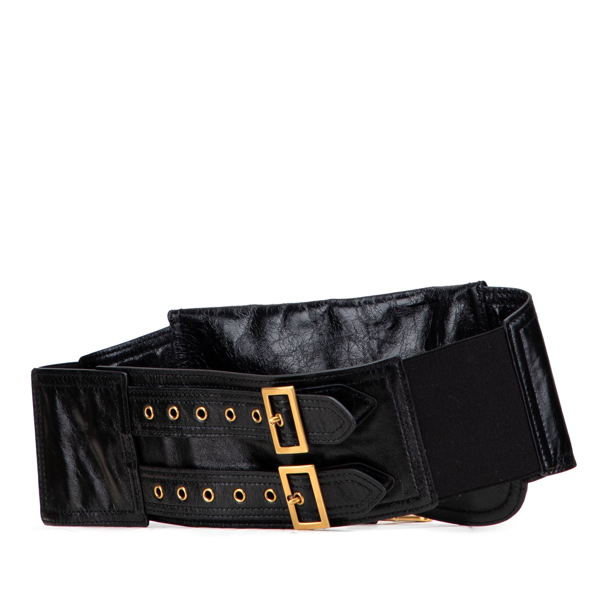 Crinkled Lambskin Saddle Belt Bag