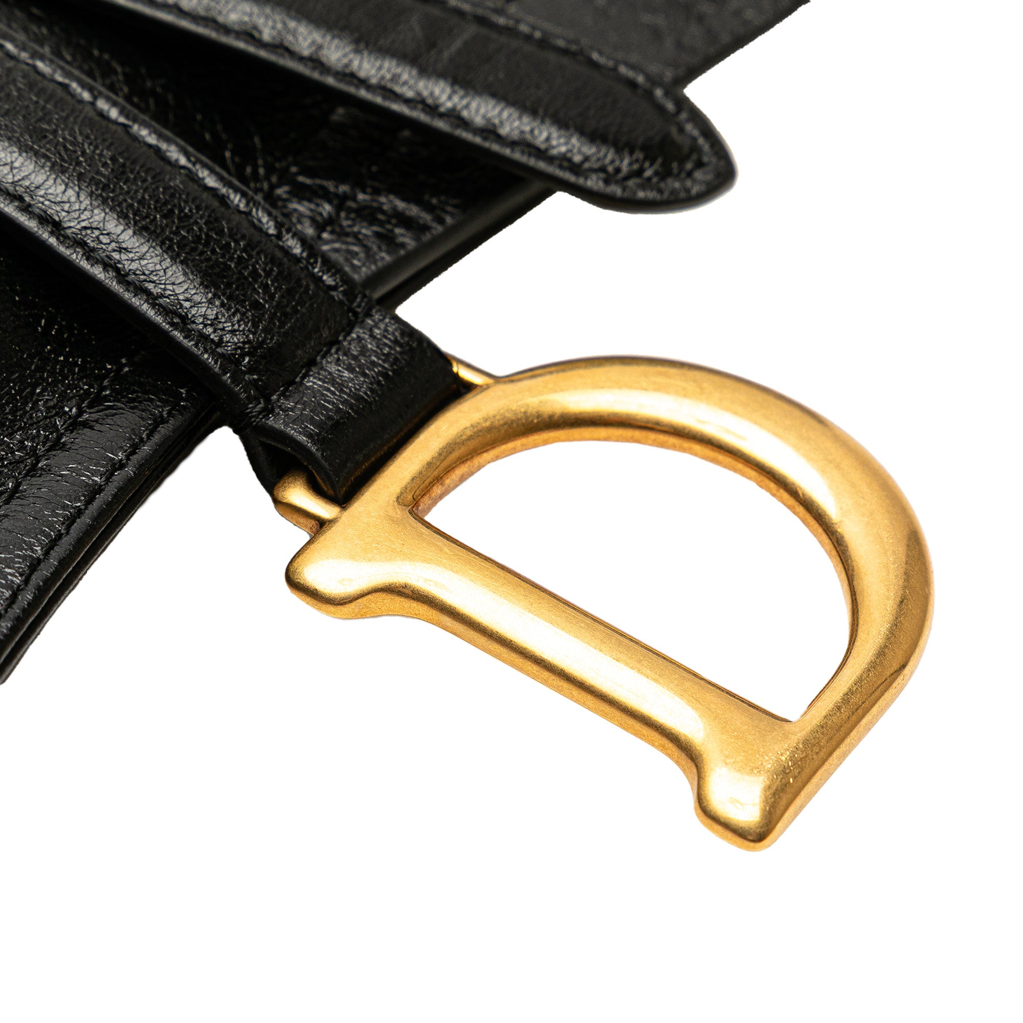 Crinkled Lambskin Saddle Belt Bag
