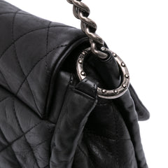 CC Quilted Washed Lambskin Studded Flap