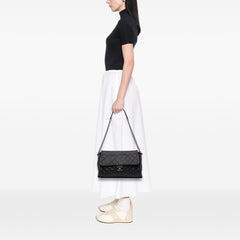 CC Quilted Washed Lambskin Studded Flap