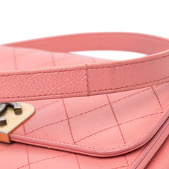 Quilted Calfskin Straight Lined Flap