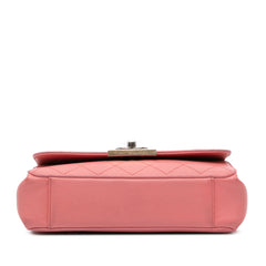 Quilted Calfskin Straight Lined Flap