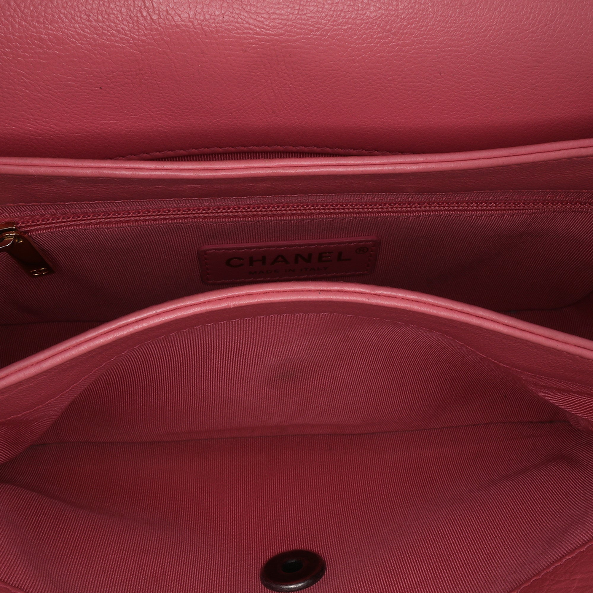 Quilted Calfskin Straight Lined Flap