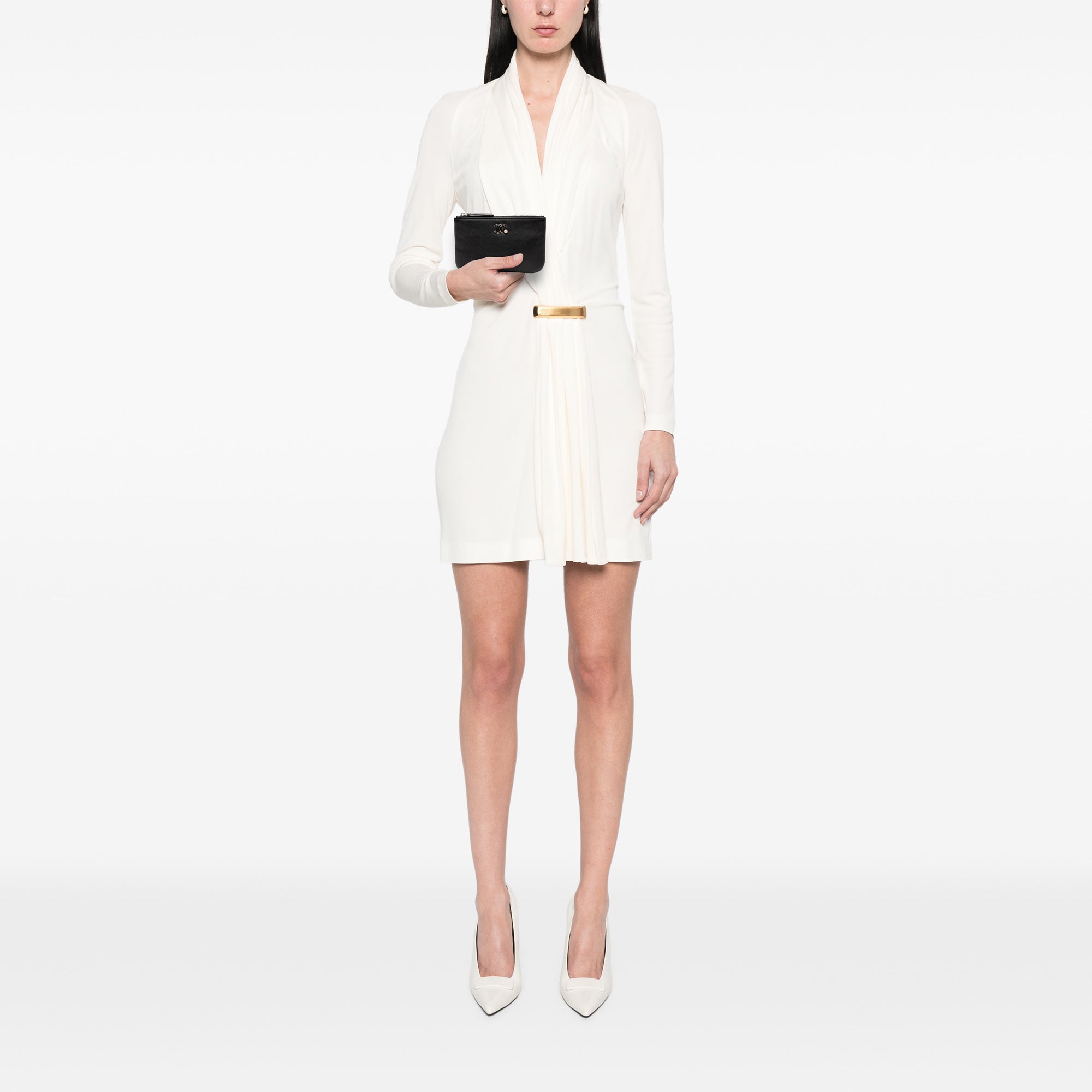 CC Grained Calfskin Zip Pouch