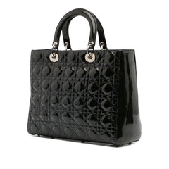 Large Patent Cannage Lady Dior