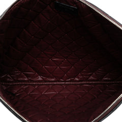 Large CC Quilted Lambskin O Case Clutch