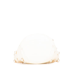 Mini Quilted Lambskin About Pearls Drawstring Bucket Bag