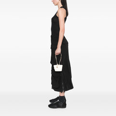Mini Quilted Lambskin About Pearls Drawstring Bucket Bag