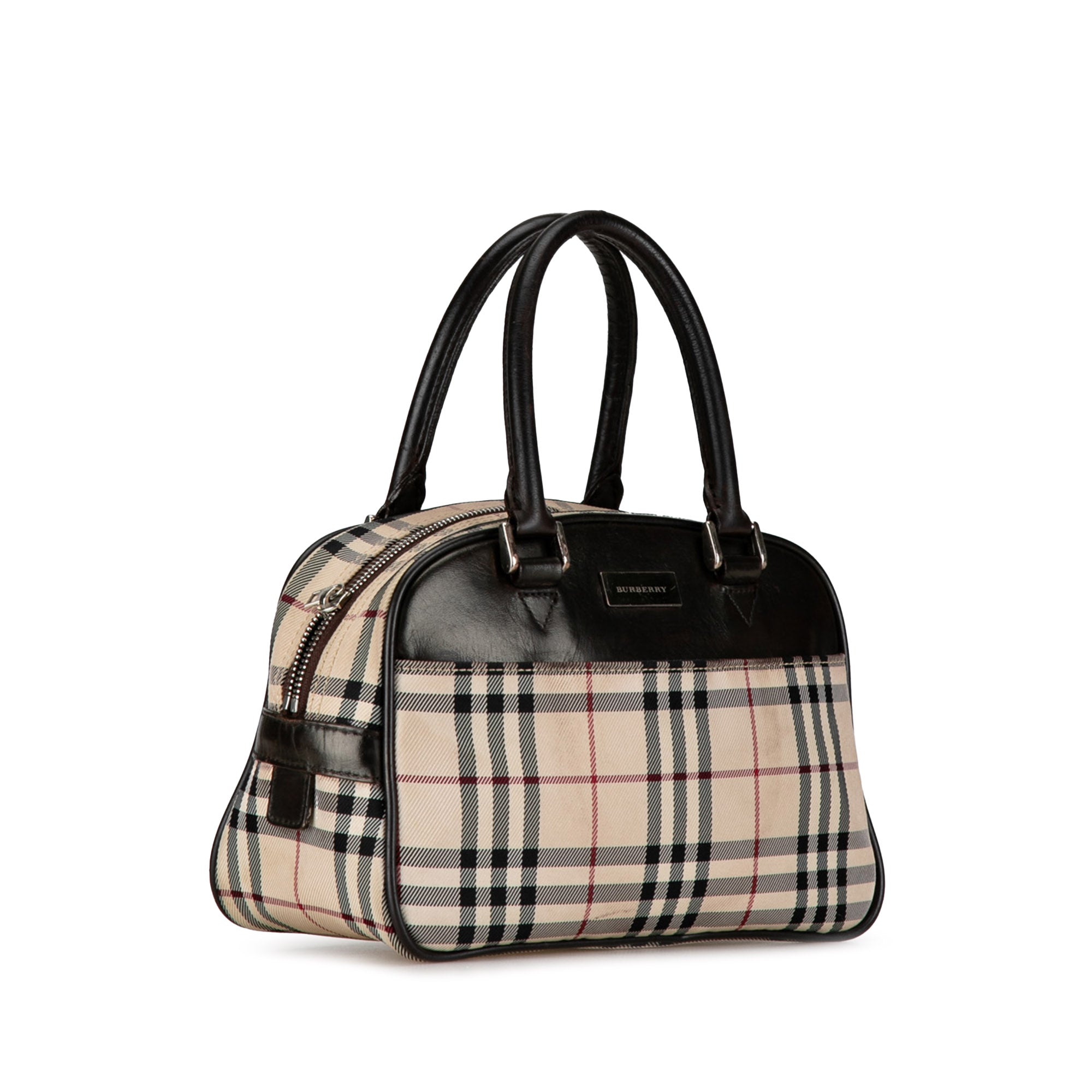 House Check Canvas Handbag