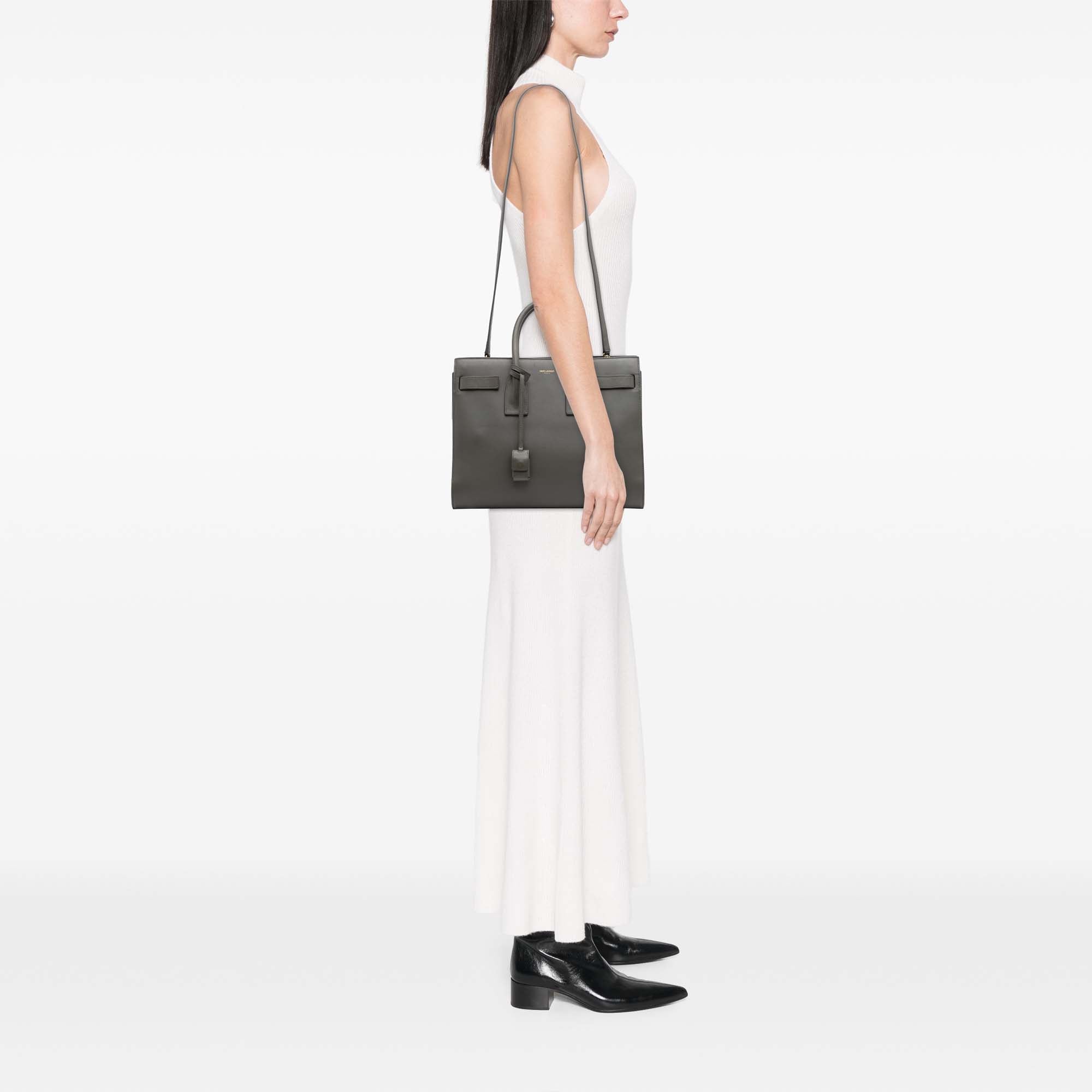 Small Leather Sac De Jour Satchel