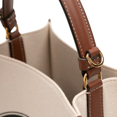 Small Canvas Logo Peggy Bucket Bag